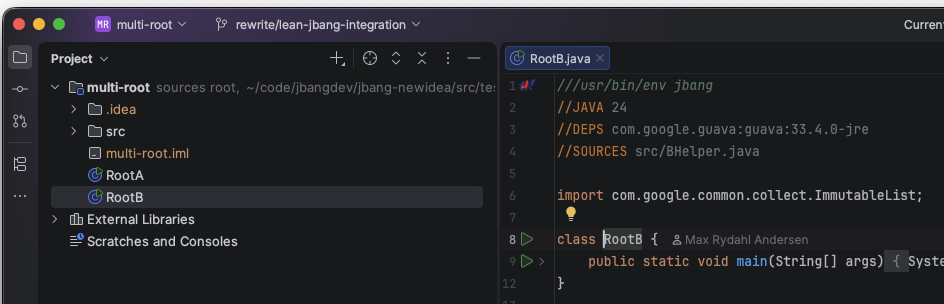 Choosing the active JBang root