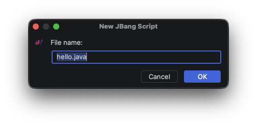 Creating a script from a JBang template